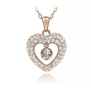 Fashion heart clear crystal